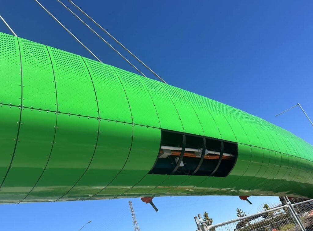Curved Perforated Aluminum Panel:West Gate Tunnel Bridge