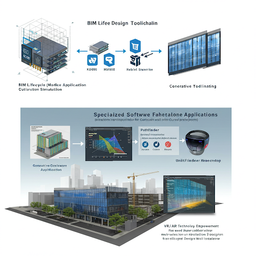 Digital BIM design, VR AR simulation tools