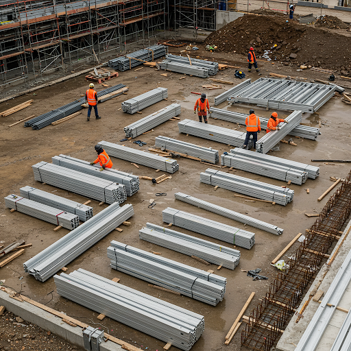aluminum veneer Construction site preparation