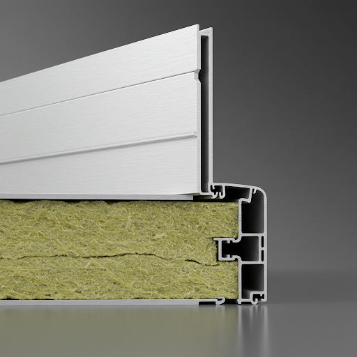 Aluminum sandwich insulation panel with rock wool core for curtain walls