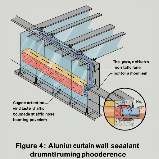 Aluminium curtain wall sealant drumming phenomenon.